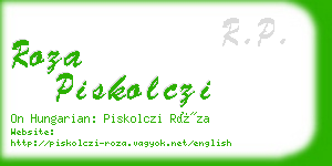 roza piskolczi business card